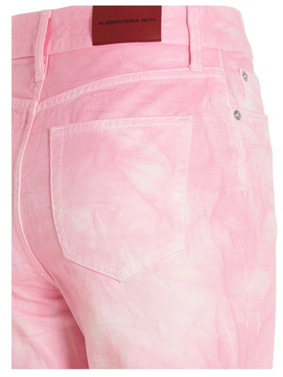 Shop Alessandra Rich Flared Jeans In Pink