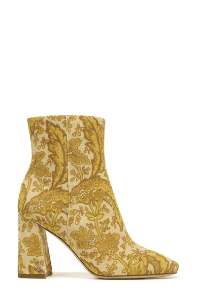 Shop Sam Edelman Codie Square Toe Bootie In Tumeric