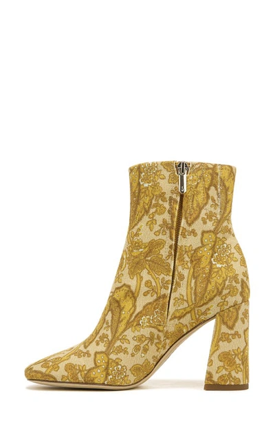 Shop Sam Edelman Codie Square Toe Bootie In Tumeric