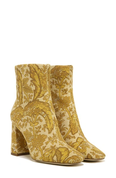 Shop Sam Edelman Codie Square Toe Bootie In Tumeric