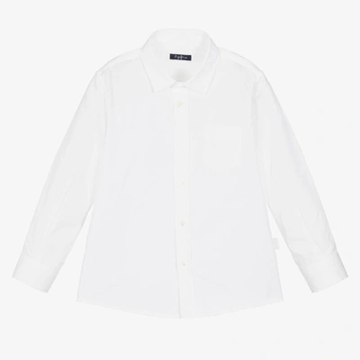 Shop Il Gufo Boys White Cotton Shirt
