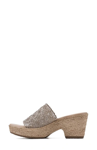 Shop Cliffs By White Mountain Biankka Espadrille Clog Mule In Light Taupe/ Woven/ Pu