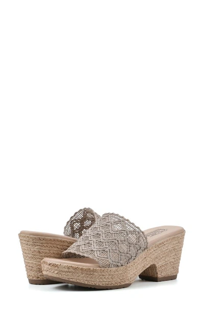 Shop Cliffs By White Mountain Biankka Espadrille Clog Mule In Light Taupe/ Woven/ Pu