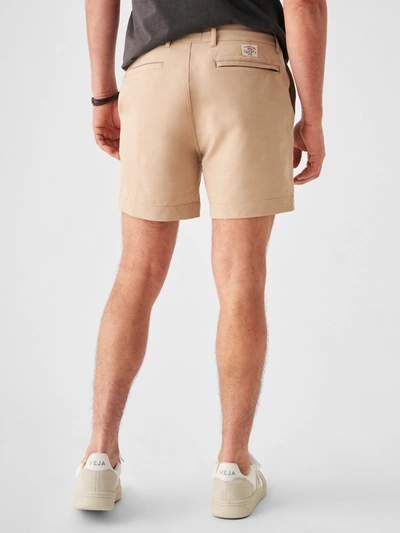 Shop Faherty All Day Shorts (5" Inseam) In Khaki