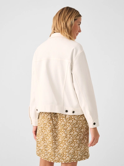 Faherty Stretch Terry Trucker Jacket In White