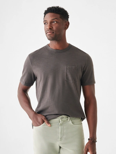 Shop Faherty Sunwashed Pocket T-shirt (tall) In Washed Black