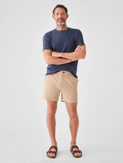 Shop Faherty Sunwashed Pocket T-shirt (tall) In Dune Navy