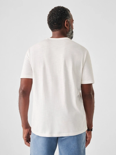 Shop Faherty Sunwashed Pocket T-shirt (tall) In White