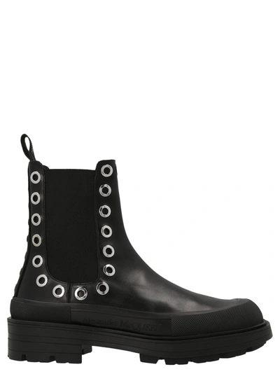 Shop Alexander Mcqueen 'boxcar' Ankle Boots In Black