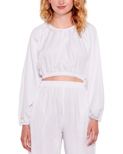 Shop Sundry Cropped Blouse In White