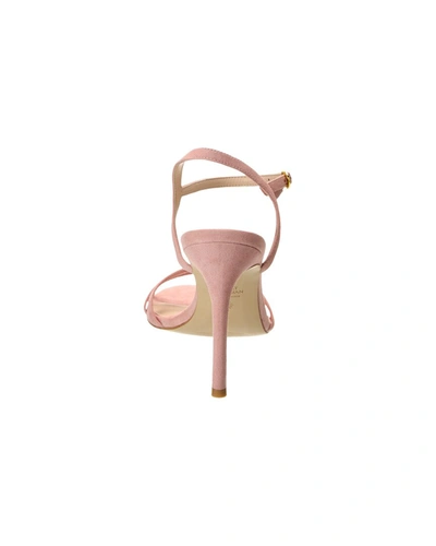 Shop Stuart Weitzman Starla 105 Suede Sandal In Pink