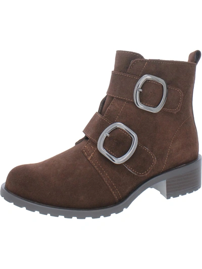 Shop Anne Klein Nits Womens Zipper Casual Ankle Boots In Brown