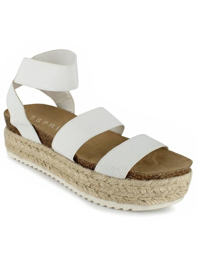 Shop Esprit Gigi Womens Open Toe Footbed Flatform Sandals In White