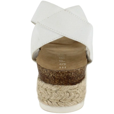 Shop Esprit Gigi Womens Open Toe Footbed Flatform Sandals In White