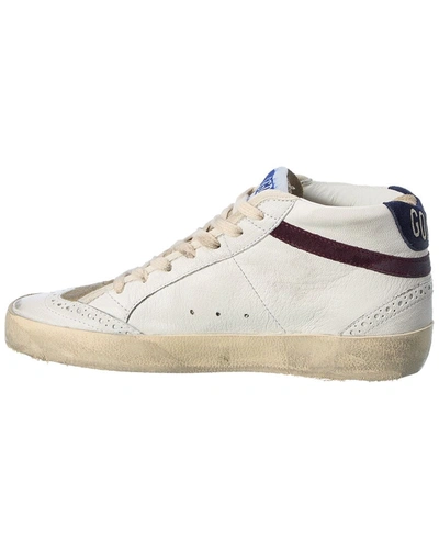 Golden Goose Mid Star High-top Leather Sneakers In White