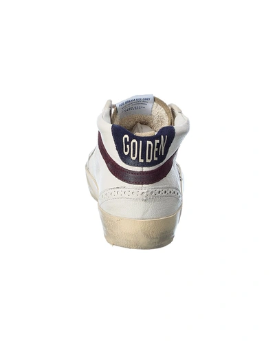 Golden Goose Mid Star High-top Leather Sneakers In White