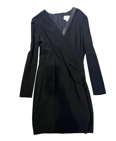 Shop Nicole Miller Women's Long Sleeve Midi Dress In Black