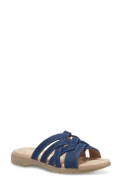 Shop Eastland Haze Woven Slide Sandal In Navy