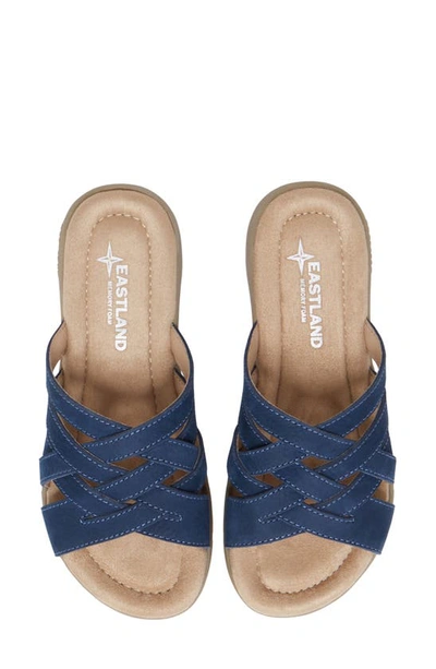 Shop Eastland Haze Woven Slide Sandal In Navy