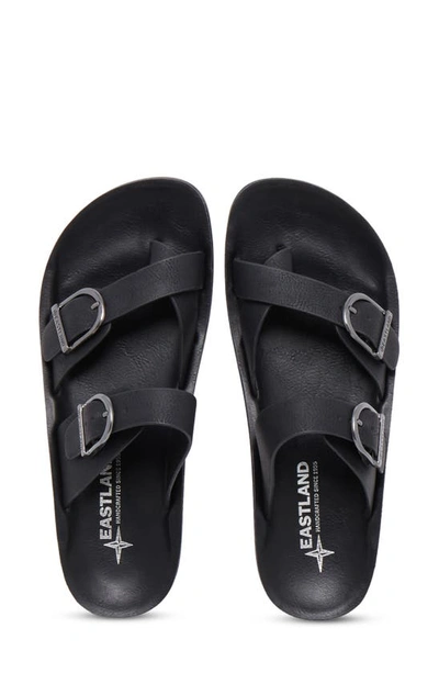 Shop Eastland Savannah Toe Loop Slide Sandal In Black
