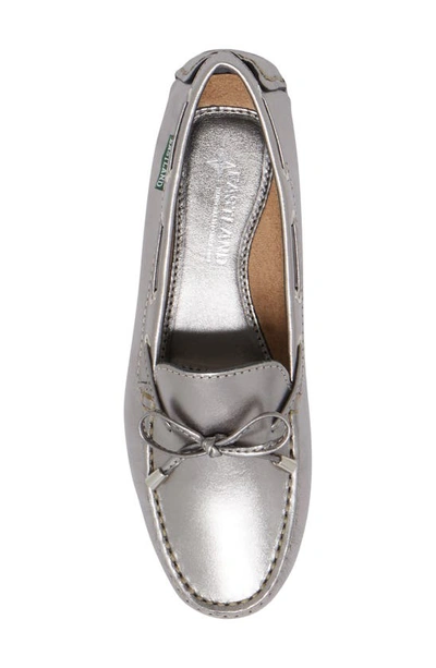 Shop Eastland Marcella Bow Driving Loafer In Silver