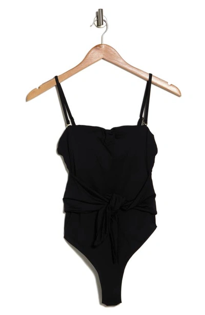 Shop Weworewhat Capri One-piece Swimsuit In Black
