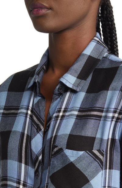 Shop Rails Hunter Plaid Button-up Shirt In Current Onyx White
