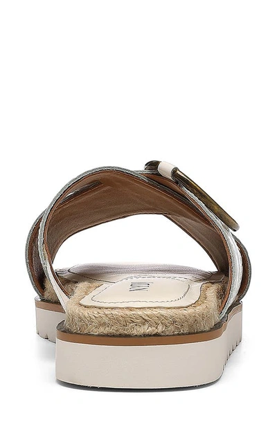 Nydj Rossi Womens Faux Leather Slip On Slide Sandals In Bone