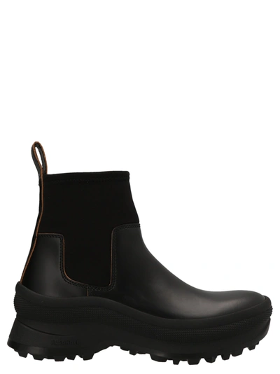 Shop Jil Sander 'antik Leather' Ankle Boots