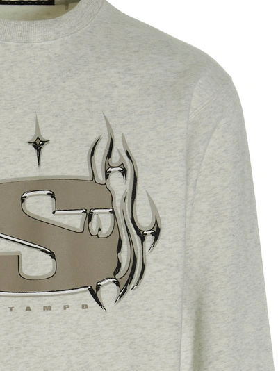 Stampd Grey Chrome Flame Sweatshirt