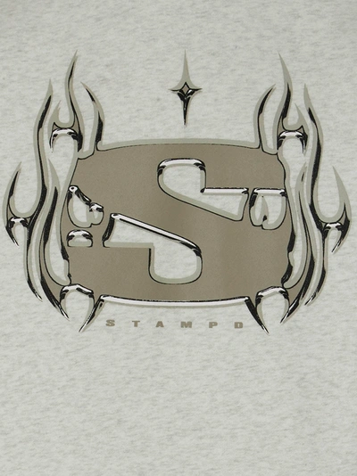 Stampd Grey Chrome Flame Sweatshirt