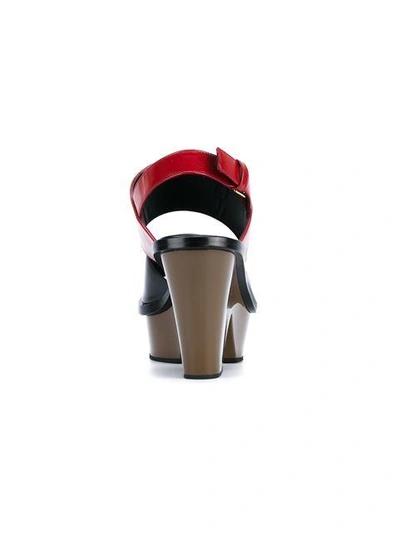 Shop Marni Wedge Sandals - Black