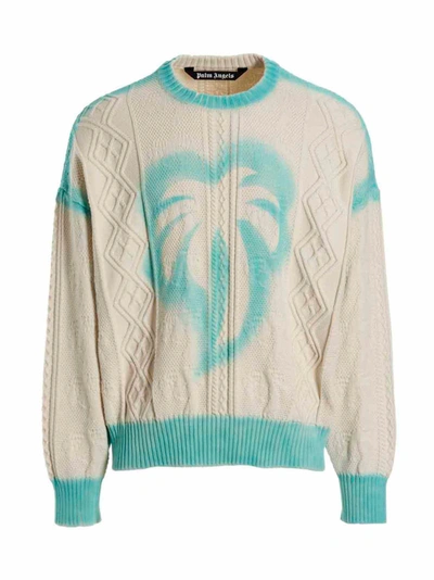 Shop Palm Angels 'sprayed Palm Fishermans' Sweater