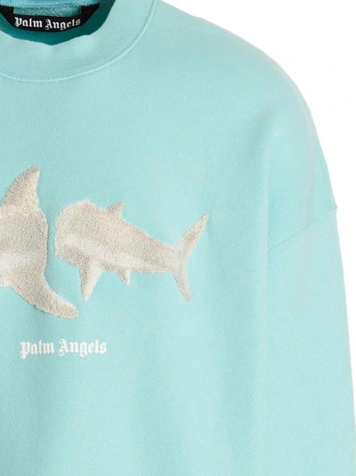 Shop Palm Angels 'white Shark' Sweatshirt