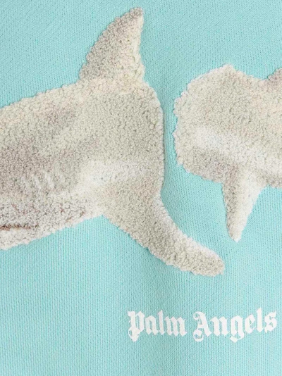 Shop Palm Angels 'white Shark' Sweatshirt