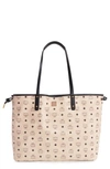 MCM 'Large Liz Visetos' Reversible Coated Canvas Shopper