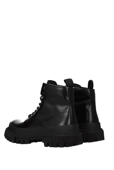 Shop Dolce & Gabbana Ankle Boot Leather Black