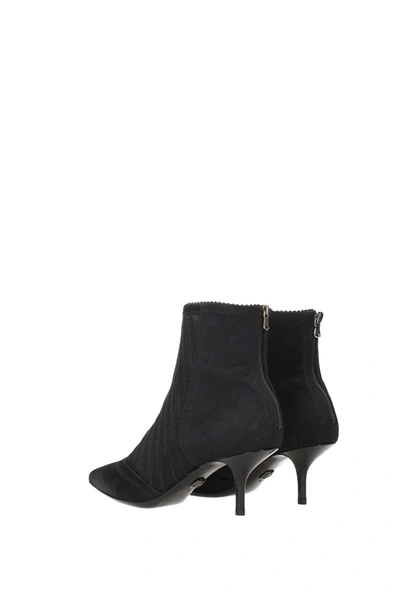 Shop Dolce & Gabbana Ankle Boots Satin Black