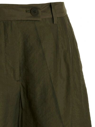 Shop Helmut Lang Bermuda Shorts With Front Pleats