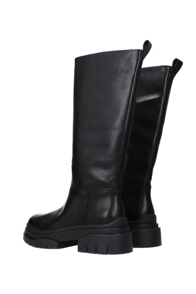 Shop Ash Boots Leather Black