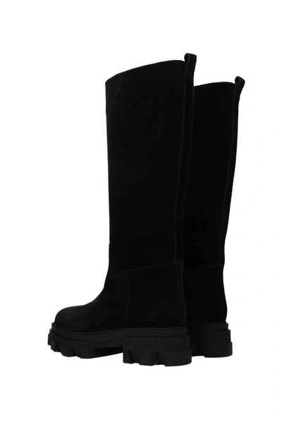 Shop Gia Borghini Boots Pernille Teisbaek Suede Black