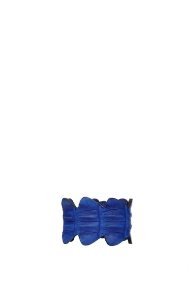Shop Fendi Bracelets Leather Crocodile Blue