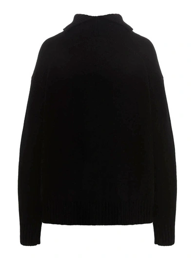 Jil Sander Black Cashmere Blend Oversize Sweater