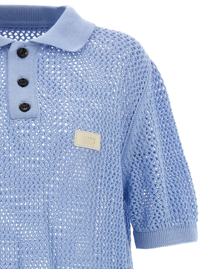 Shop Lc23 Crochet Polo Shirt