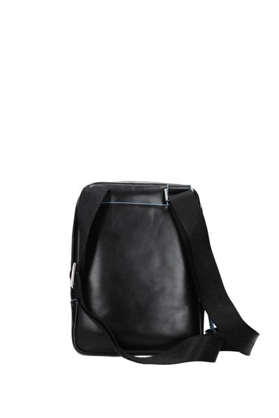 Shop Piquadro Crossbody Bag Leather Black