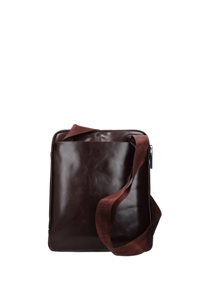Shop Piquadro Crossbody Bag Leather Red Mahogany