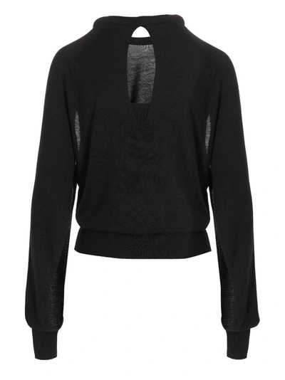 Ramael Cut Out Insert Top Sweater Sweaters And Cardigans Black