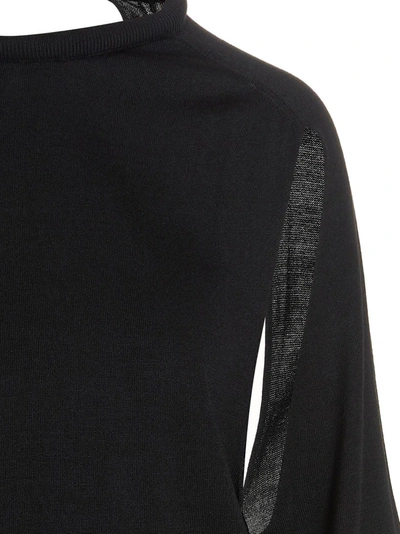 Ramael Cut Out Insert Top Sweater Sweaters And Cardigans Black