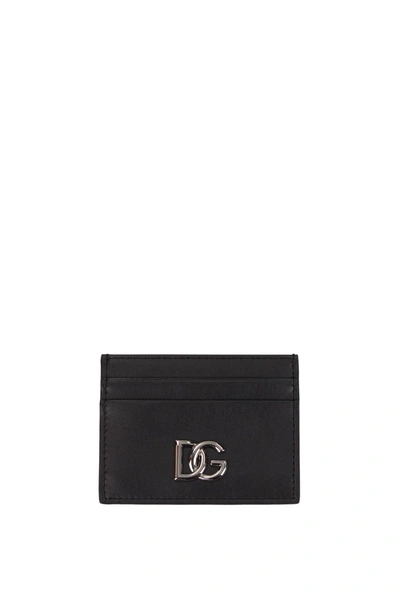 Shop Dolce & Gabbana Document Holders Leather Black