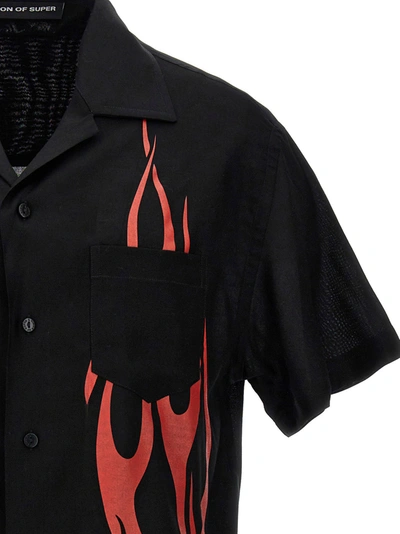 Shop Vision Of Super Flame Print Shirt